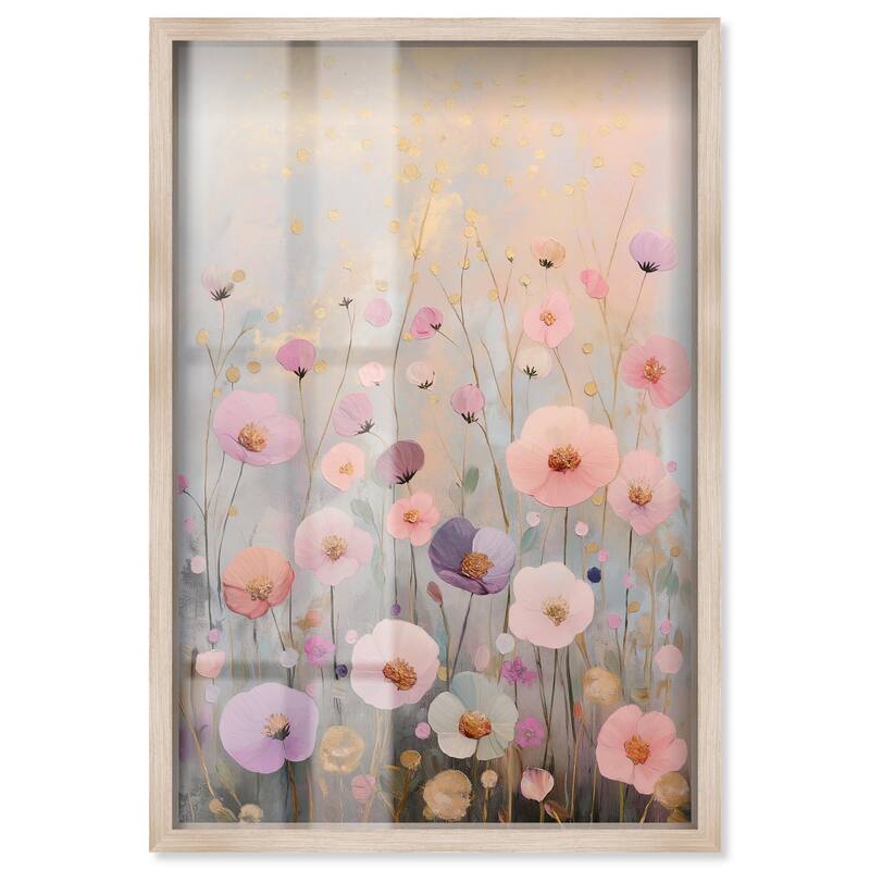 Tiny Blooms II Shadowbox by Art Remedy - Natural - 30" x 45"