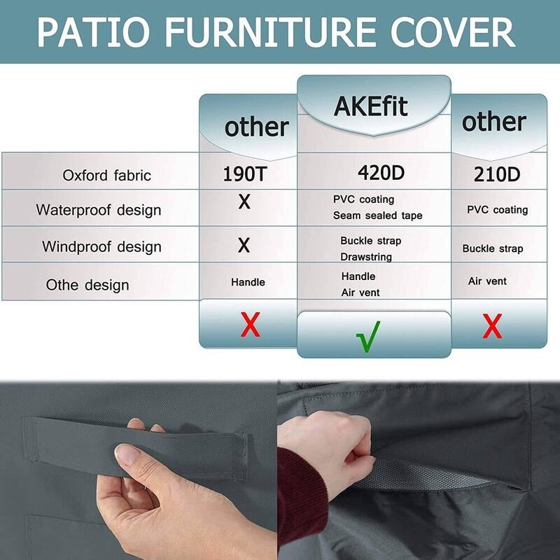 Patio Furniture Covers Rectangular Outdoor Table Cover Waterproof