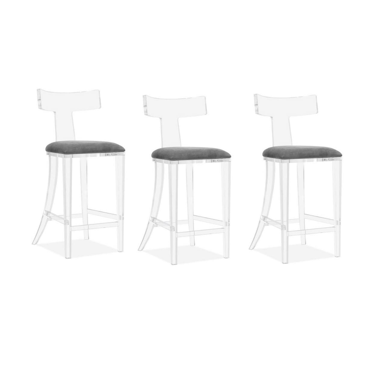 Clear bar stools set of outlet 3