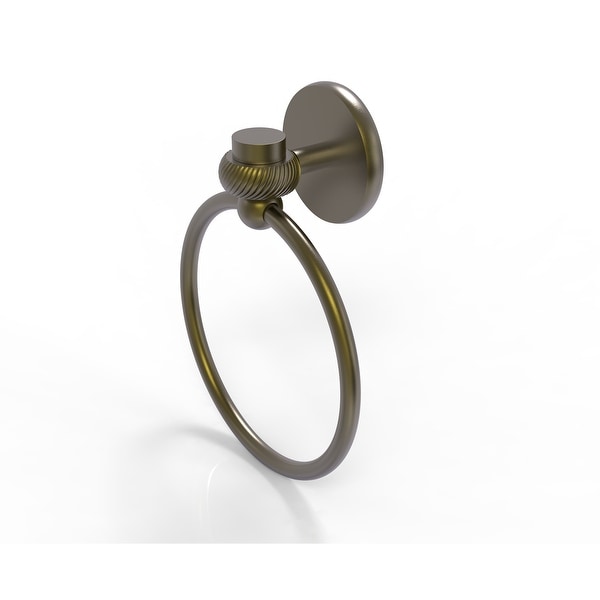 Allied Brass Satellite Orbit One Collection Towel Ring with Twist Accent