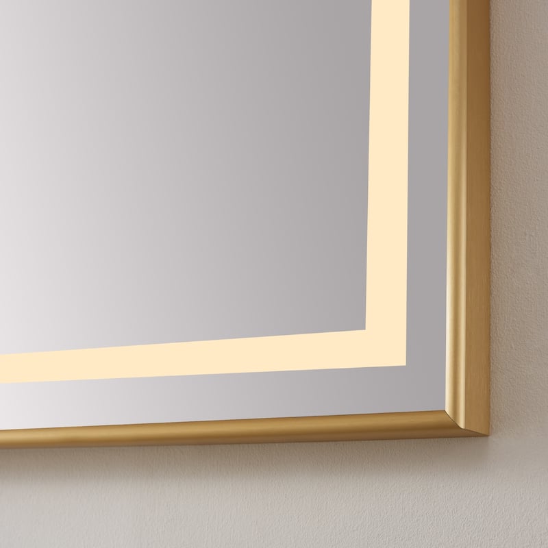 48" Rectangular LED Lighted Accent Bathroom/Vanity Wall Mirror - 48