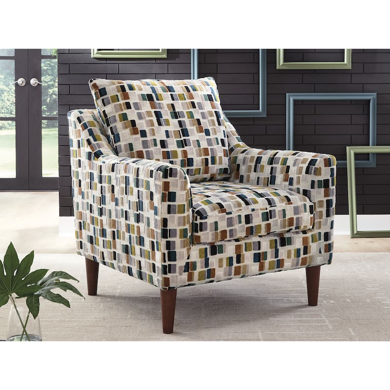 Signature Design by Ashley Fenna White/Green Accent Chair - 35.38" W x 37" D x 41" H