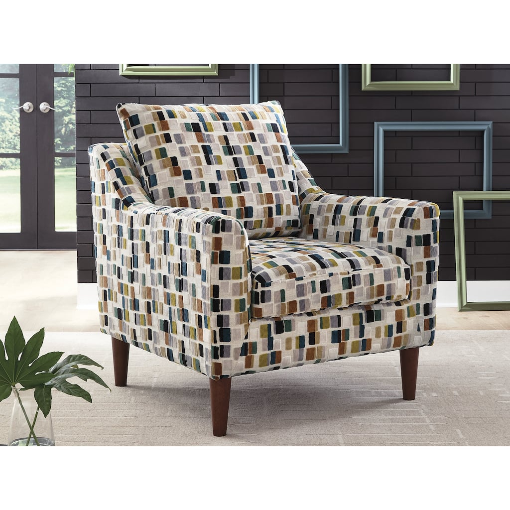 Signature Design by Ashley Fenna White/Green Accent Chair - 35.38" W x 37" D x 41" H