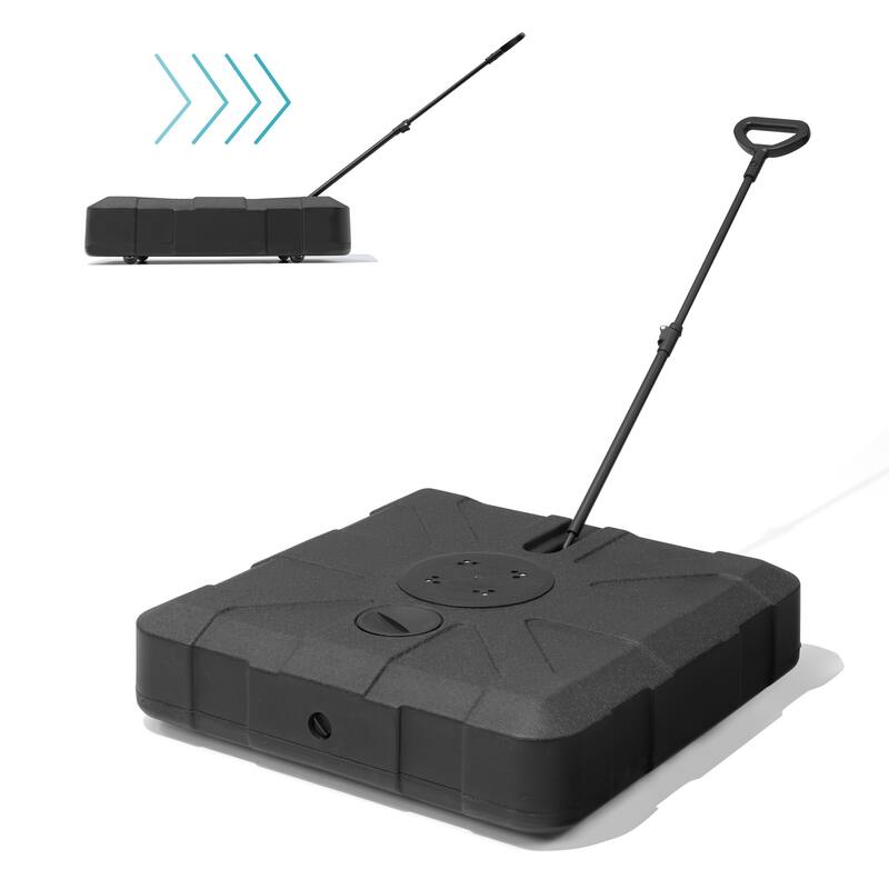 Pellebant 300 lbs Patio Cantilever Umbrella Base with Wheels and Rod