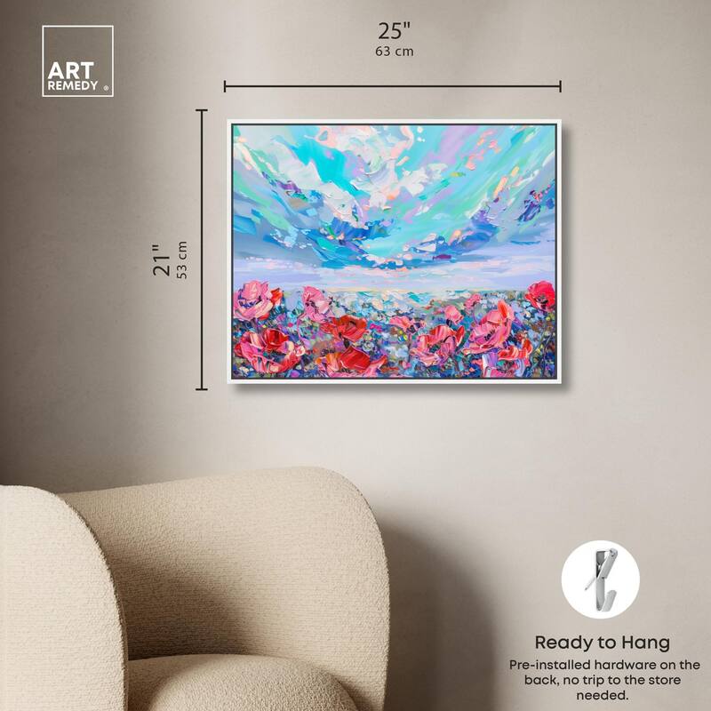 Poppy Paradise Canvas by Art Remedy