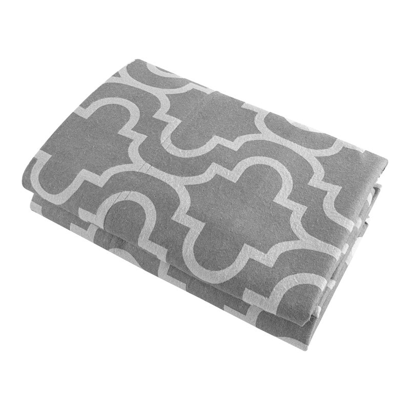 Superior All Season Brushed Flannel Trellis Pillowcase Set (Set of 2)