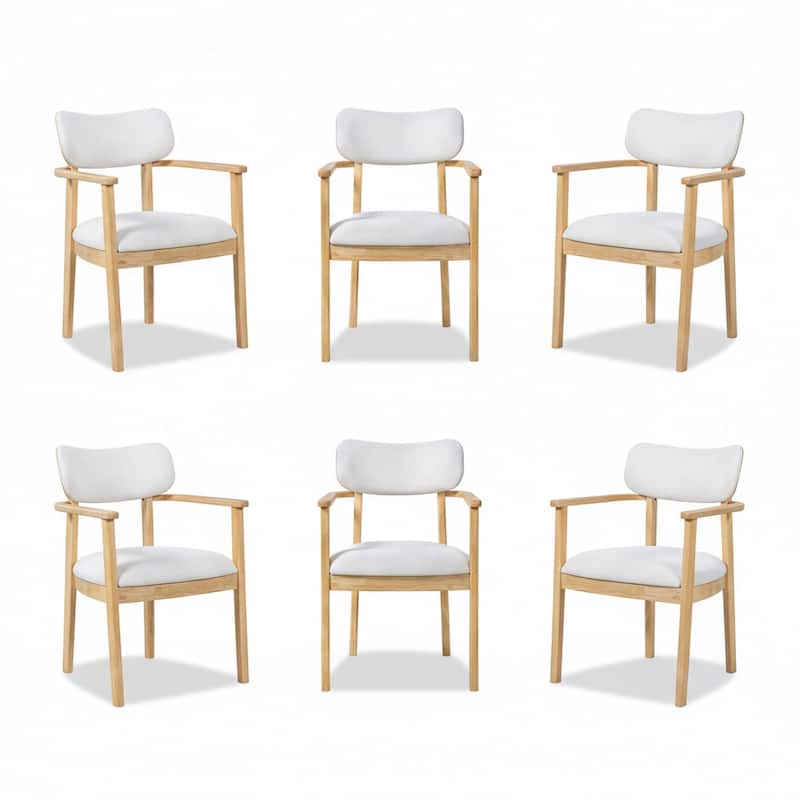 Christopher Knight Home - Upholstered Rubberwood Dining Chair Set with Fabric Seat