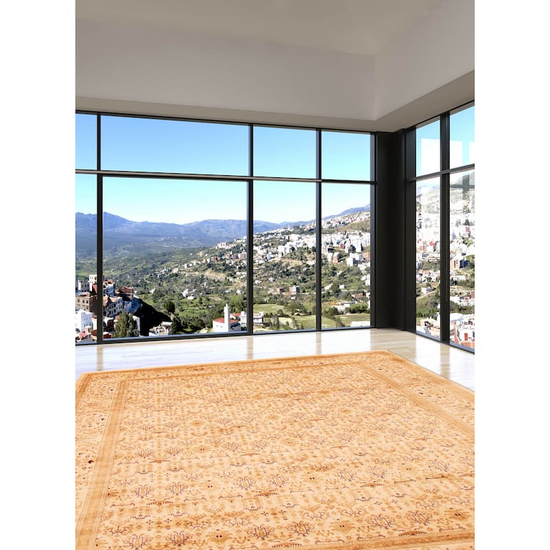ECARPETGALLERY Hand-knotted Peshawar Oushak Beige Wool Rug - 7'11 x 10'0