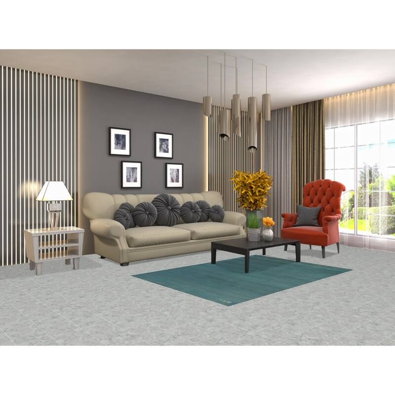Modern Teal Gabbeh Oriental Area Rug Handmade Wool Carpet - 3'11" x 5'8"