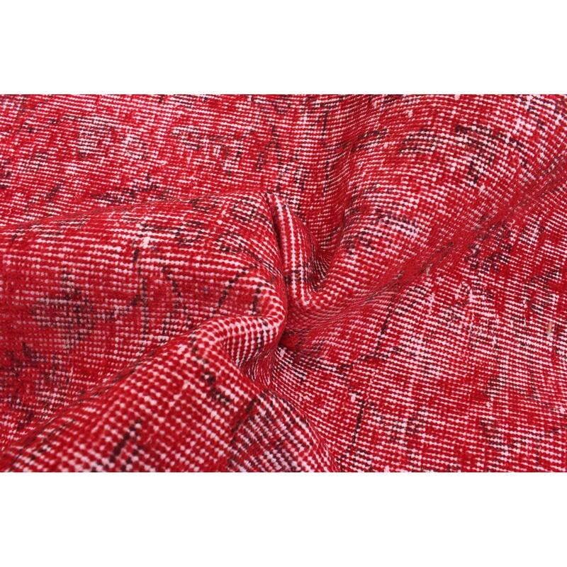 ECARPETGALLERY Hand-knotted Color Transition Dark Red Wool Rug - 5'7 x 8'8