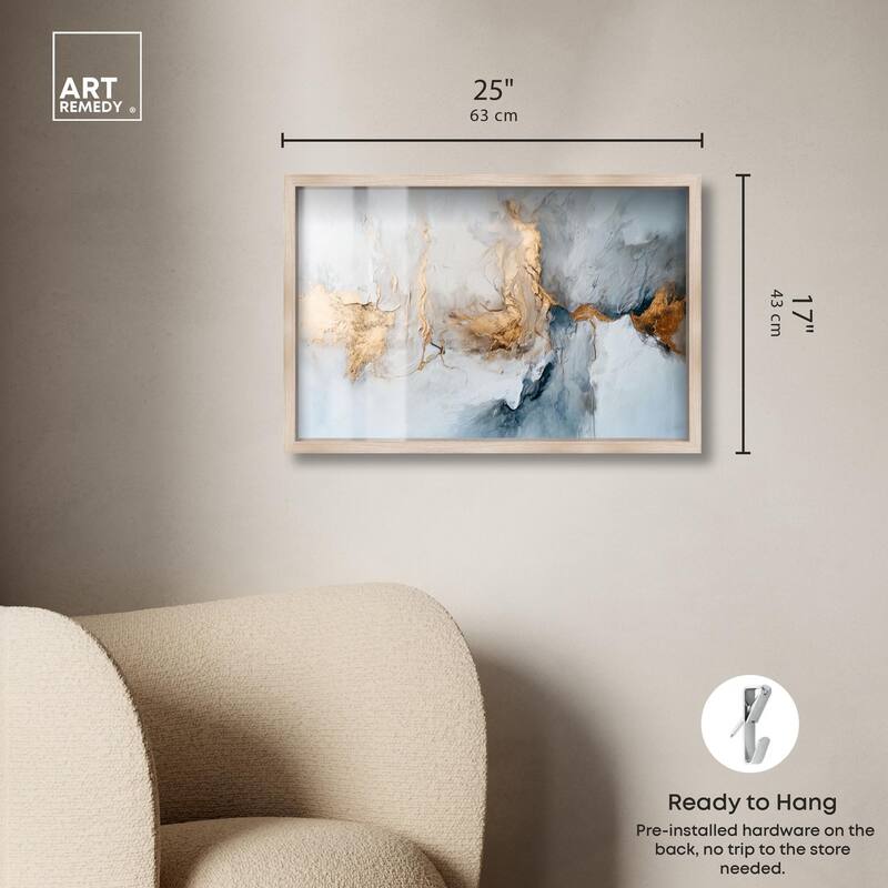 Canvas of Golden Shades Shadowbox by Art Remedy