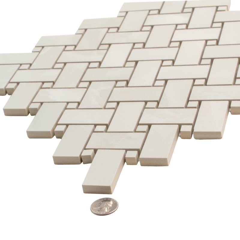 Apollo tile 12" x 12" Splendor Matte Alabaster White Porcelain Tile (4.84 sq ft/case) - 5 Pack