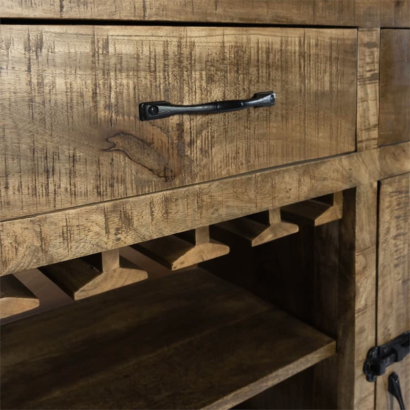 Emerson Weathered Honey Wine Accent Cabinet