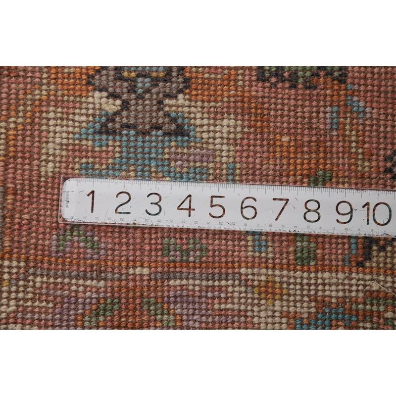 Pink Oushak Indian Runner Rug Hand-Knotted Wool Carpet - 2'6"x 7'11"