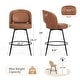 preview thumbnail 26 of 61, Swivel Bar Stools Set Of 2/3/4, Metal Bar Stools, Modern Upholstered Bar Stools For Kitchen Island - 20.3"W X 20.3"D X 39"H