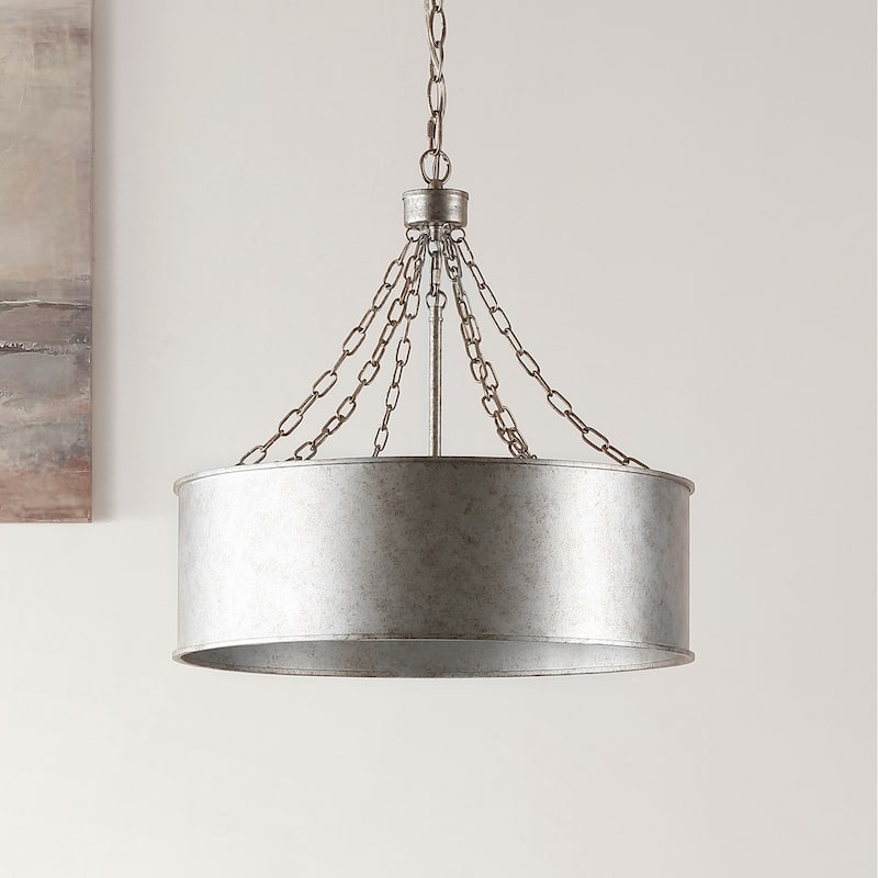 SAFAVIEH Lighting Veda Chandelier - 19" W x 19" D x 27" H - Silver