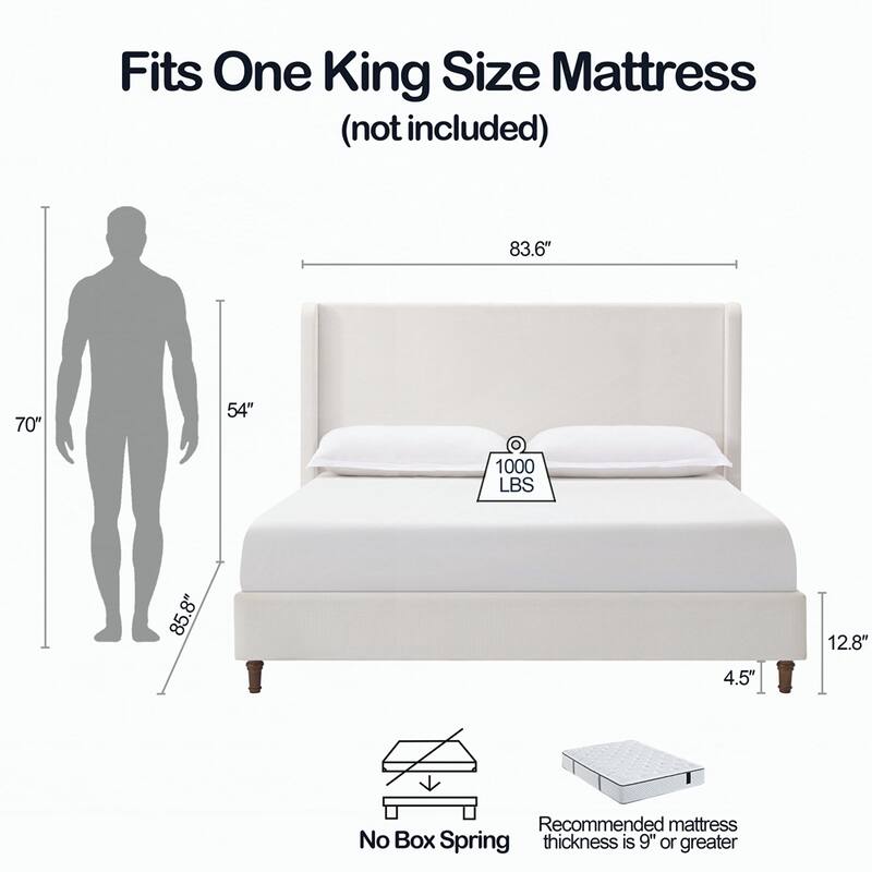 Harper Tall Headboard Upholstered Bed