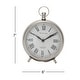 preview thumbnail 6 of 12, Silver Stainless Steel Traditional Clock