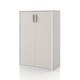 preview thumbnail 151 of 202, DH BASIC Modern Wood Customizable Stackable Storage Organizer - Cube Shelves, Drawer Cabinet, Bookcase with Doors by Denhour Cabinet (doors) - Taupe Grey