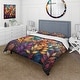 preview thumbnail 1 of 5, Designart "Multicolor Vibrant Foliage" Multi-Color Modern - Bedding Cover Set With Shams