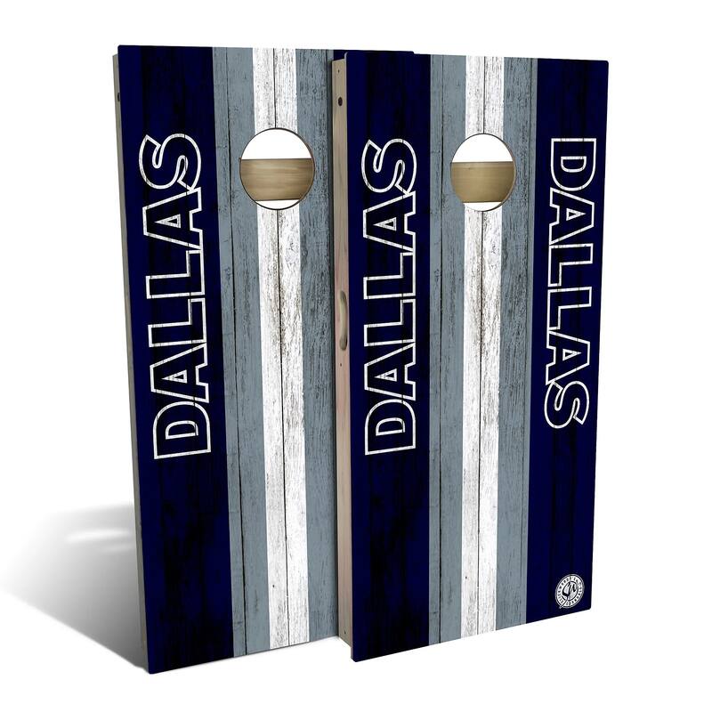 Dallas Football Outdoor Cornhole Board Set - Backyard 2x4 - Include Carrying Case