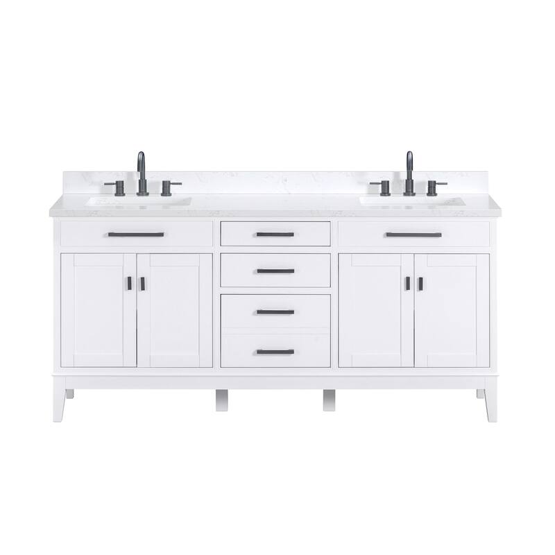 Avanity MADISON-VS73-E Madison 72" Free Standing Double Basin Vanity - White
