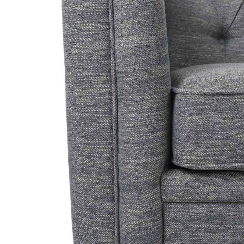 Roomfitters Tufted Upholstered Loveseat Sofa, Compact Modern Couch for Living Room or Office Seating