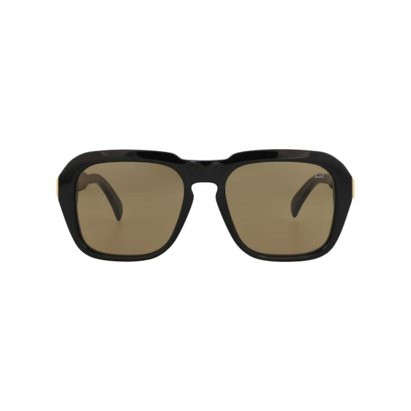 Dunhill Square-Frame Acetate Sunglasses - Black Black Brown - Black - Brown Lens