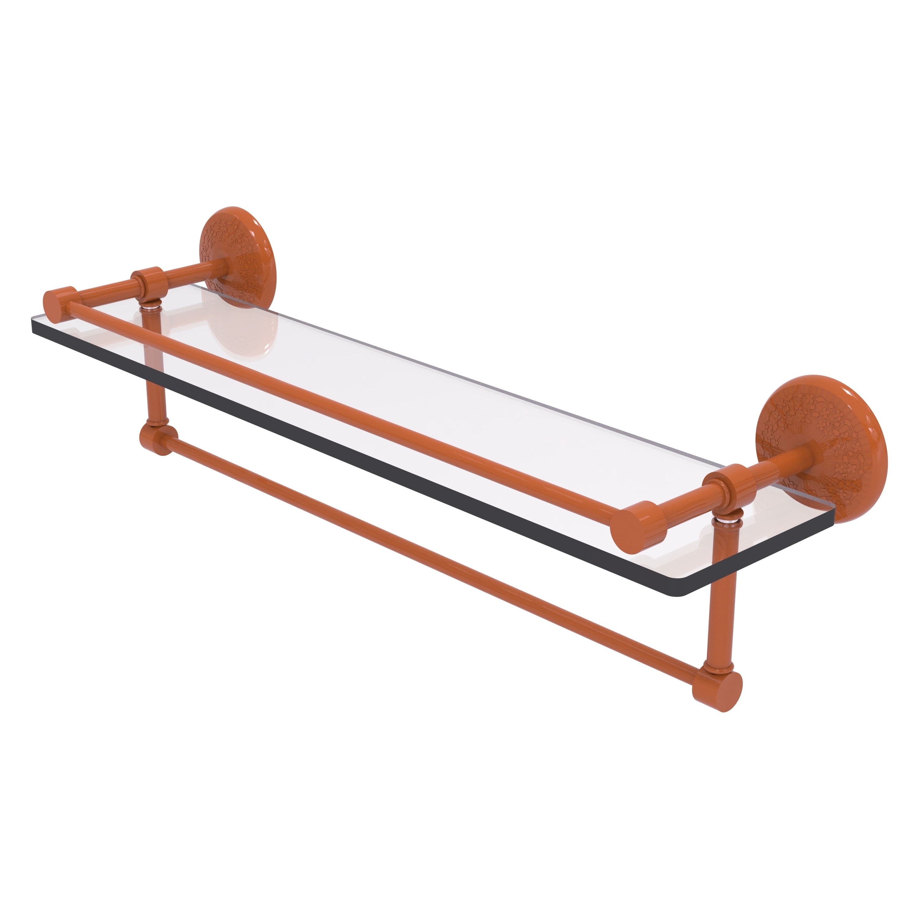 Allied Brass 16 Inch Gallery Glass Shelf with Towel Bar