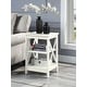 preview thumbnail 44 of 63, Copper Grove Cranesbill X-Base 3-Tier End Table with Shelves Ivory