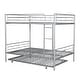 preview thumbnail 10 of 14, Multifunctional Full over Full Metal Bunk Bed With Trundle,Save Space or Split Into 2 Beds
