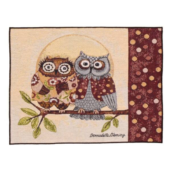 Shop Pack Of 4 Retro Style Pair Of Owls On Branch Decorative Tapestry Placemats 12 X 18 On Sale Overstock 29804768