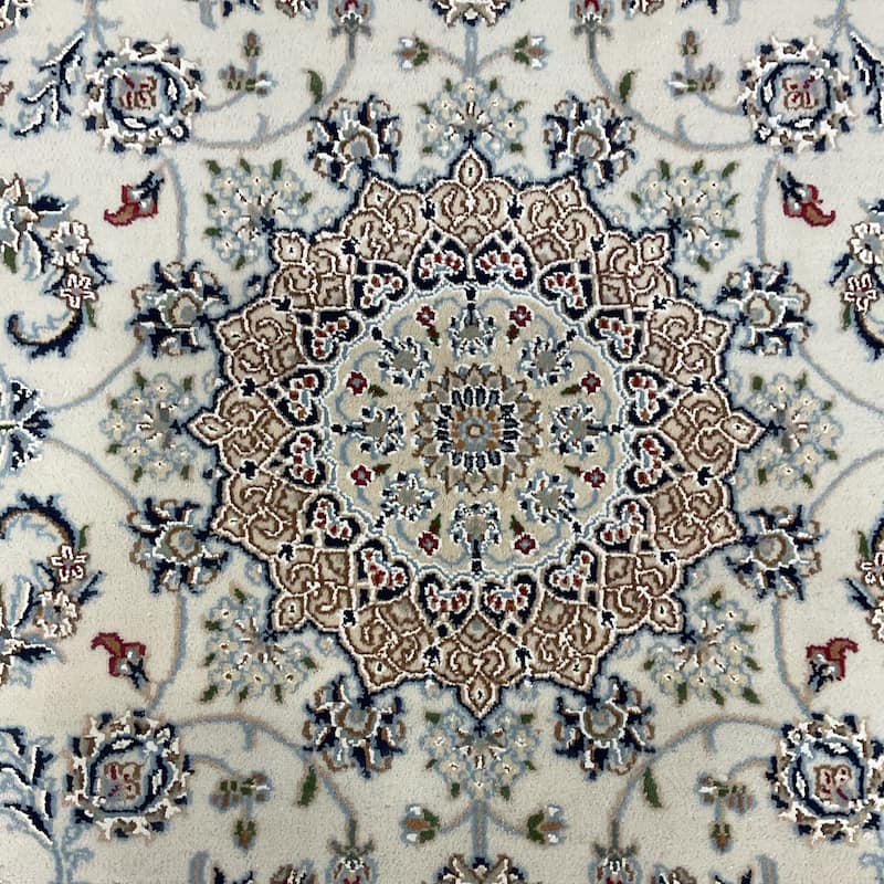 HERAT ORIENTAL Handmade Nain Wool Rug - 4' x 6'3"