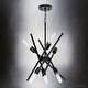 preview thumbnail 5 of 3, Luxury Mid Century Modern Chandelier, 10.5H x 22.055W, with Minimalist Style, Matte Black, UHP4426 by Urban Ambiance