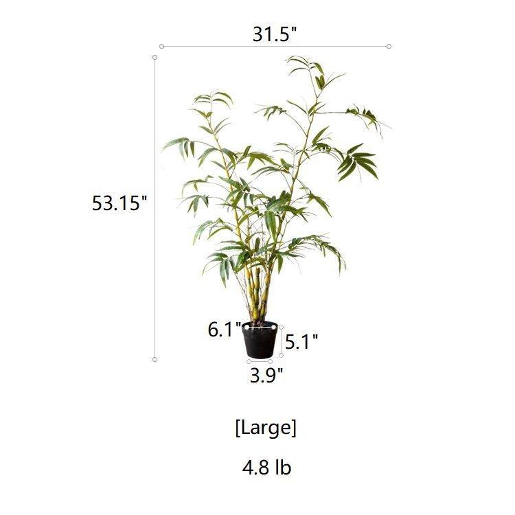 RusticReach Artificial Bamboo Leaves in Pot - [B]-Large