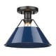 preview thumbnail 4 of 6, Golden Lighting Orwell 10" Wide Semi-Flush Ceiling Fixture
