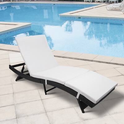Patio Chaise Lounge Embossing Vines Chaise Lounge Chair - 1Lounge -Chair