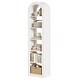 preview thumbnail 18 of 19, 6-Tier Wooden Tall Bookshelf, 74.8 Inches Rustic Arched Bookcase