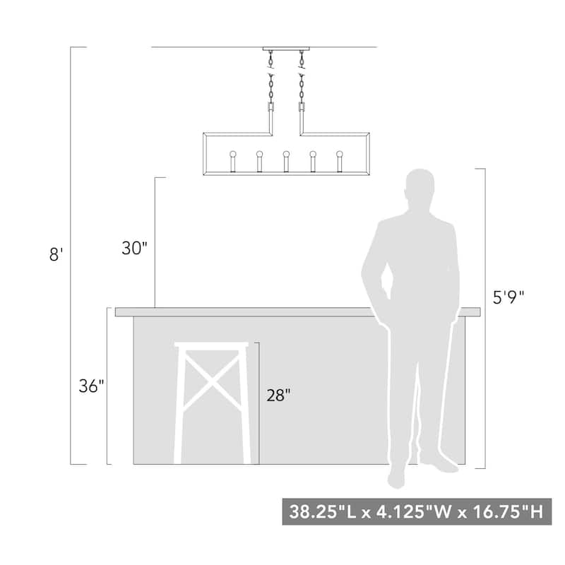 Kinsington 5-Light Linear Pendant