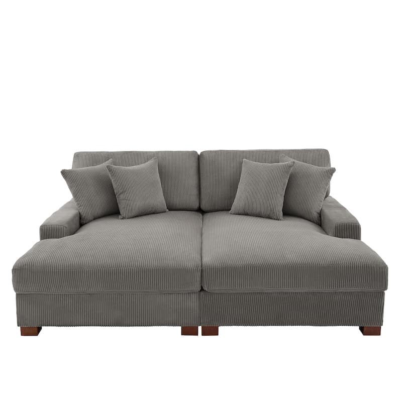 Oversized Modular Sectional Sofa Set with Pillows for Living Room