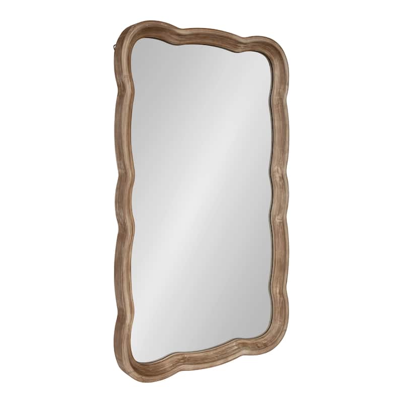 Kate and Laurel Hatherleigh Scallop Wood Wall Mirror - 24x38