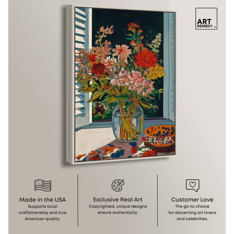 Vase on a Windowsill Canvas by Art Remedy