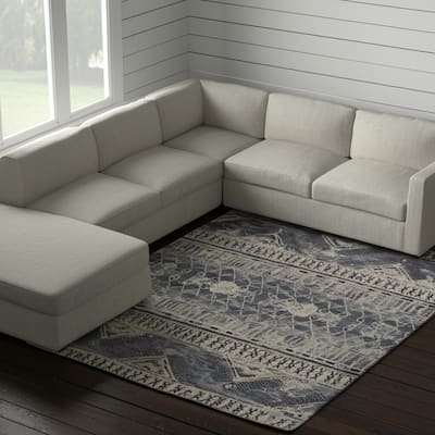 HomeRoots Floral Lodge Rectangle Area Rug - 180.00 in. x 138.00 in. x 0.28 in.