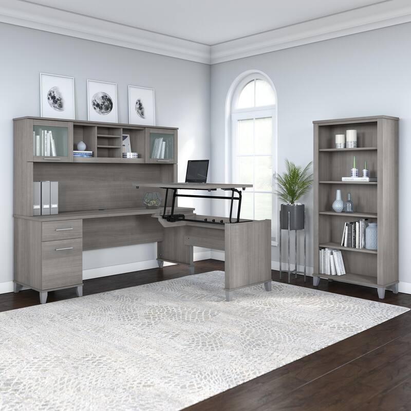 Bush Furniture Somerset 42W 3 Position Sit to Stand Return