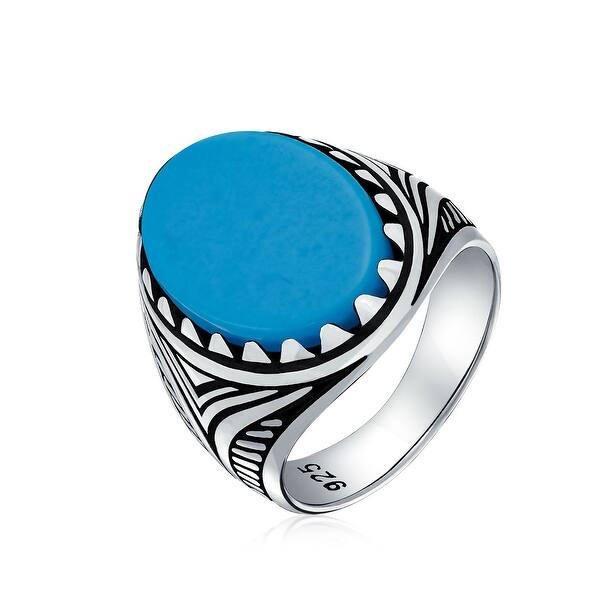 Mens Onyx Turquoise Tiger Eye Oval Cabochon Gemstone Lion Claw Ring For Men Solid Ossidato 925 Argento Fatto a mano in Turchia 