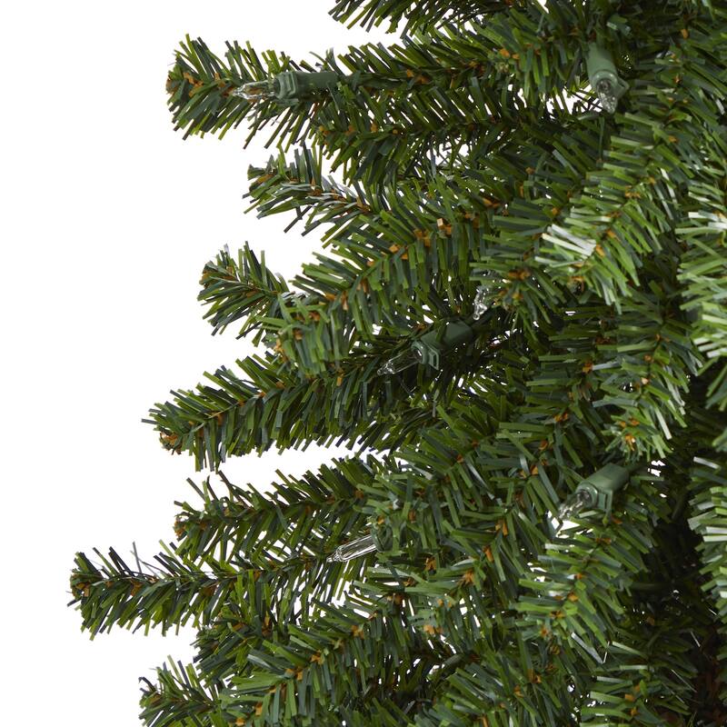 4' Pre-Lit Alpine Artificial Christmas Tree, Clear LED Lights - 4 Foot