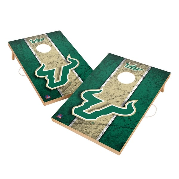slide 2 of 5, Vintage South Florida Bulls USF Regulation 2x4 Cornhole Set