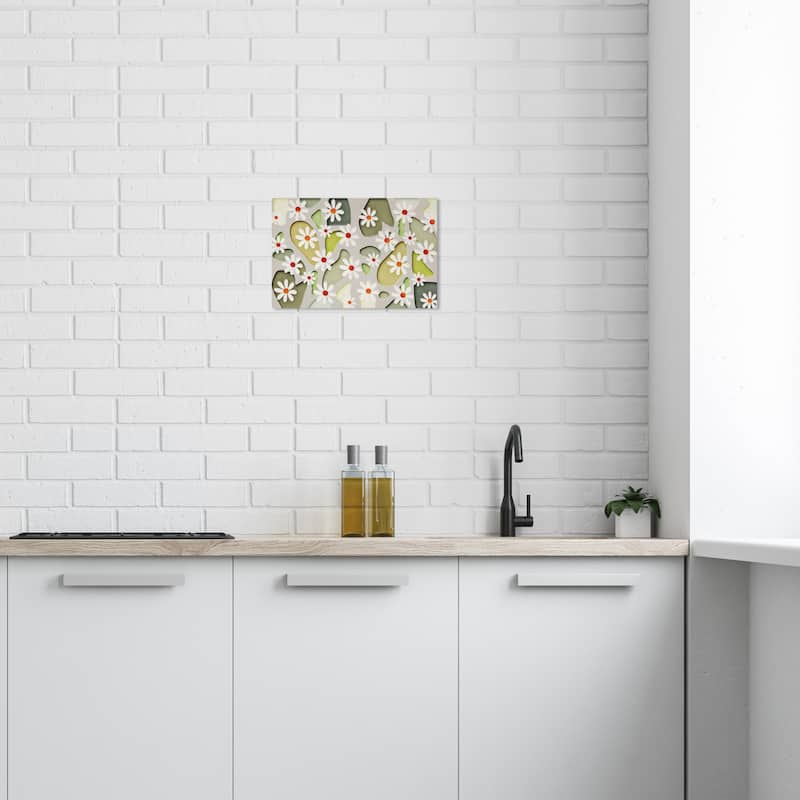 Wynwood Studio Canvas Nature and Landscape Daisy's and Green Pebbles Green and Wall Art Canvas Print - 24 x 16