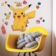 preview thumbnail 3 of 3, Yellow & Red & Blue Pikachu Giant Wall Decals by RoomMates