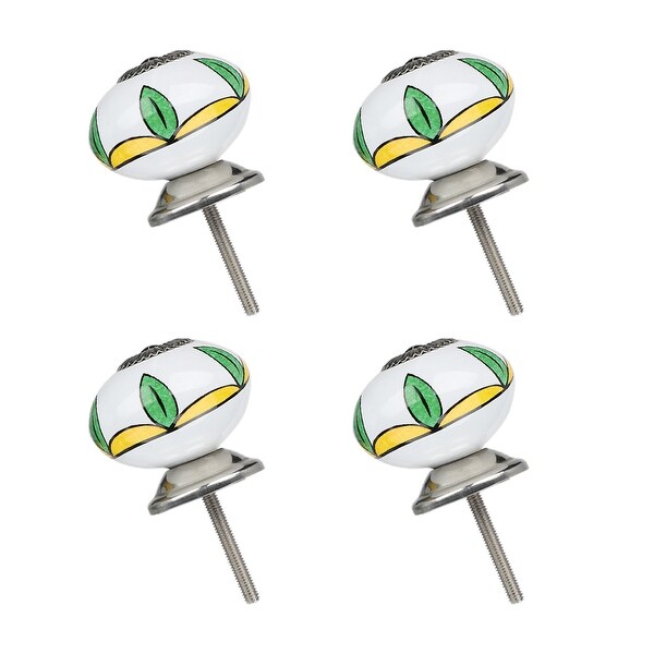 4pcs Ceramic Knobs Vintage Knob Drawer Round Pull Handle Furniture Door Cabinet Cupboard Wardrobe Dresser Decorative #2
